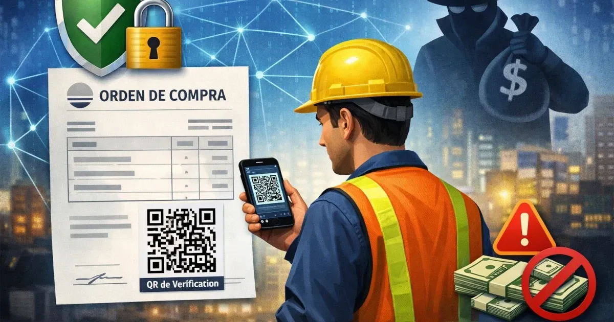 Cómo la verificación QR previene fraudes en Órdenes de Compra